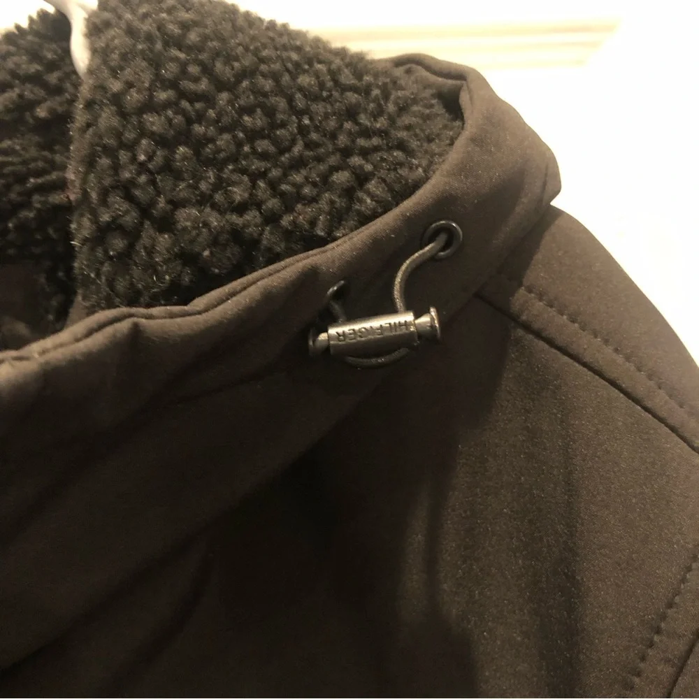Tommy Hilfiger Hooded Black Sherpa Jacket L - Picture 8 of 13